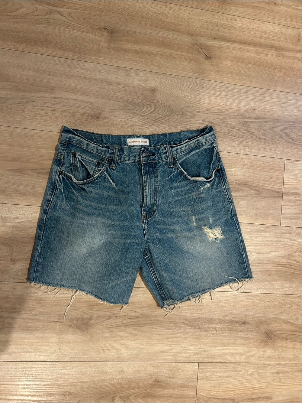 Bullhead Women's Distressed Denim Cutoff Shorts - Blue Wash